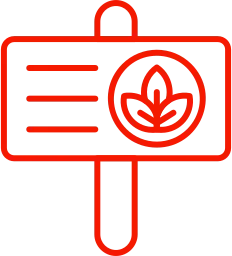 Red replanting icon