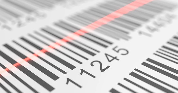 Close up barcode