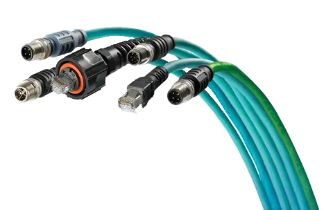Turck Industrial Ethernet Cables on a transparent background